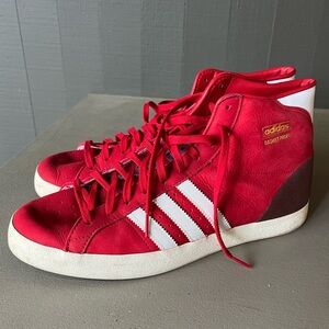 Adidas red originals basketball profi hi tops, men 10.5